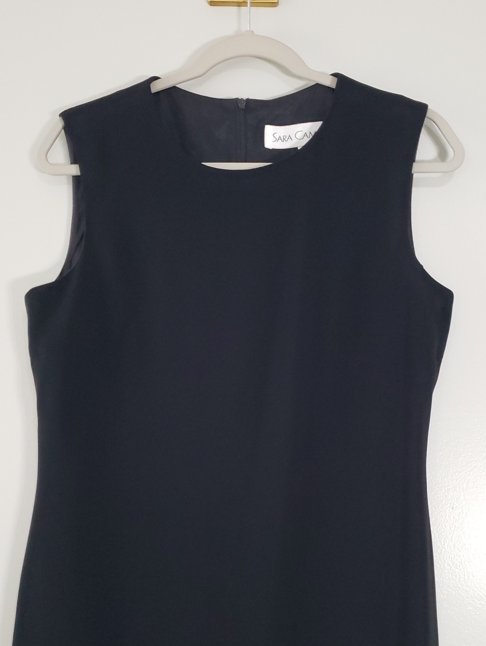 Sara Campbell Sleeveless Midi Sheath Dress 8 Black Office Career Work Business - Picture 2 of 16
